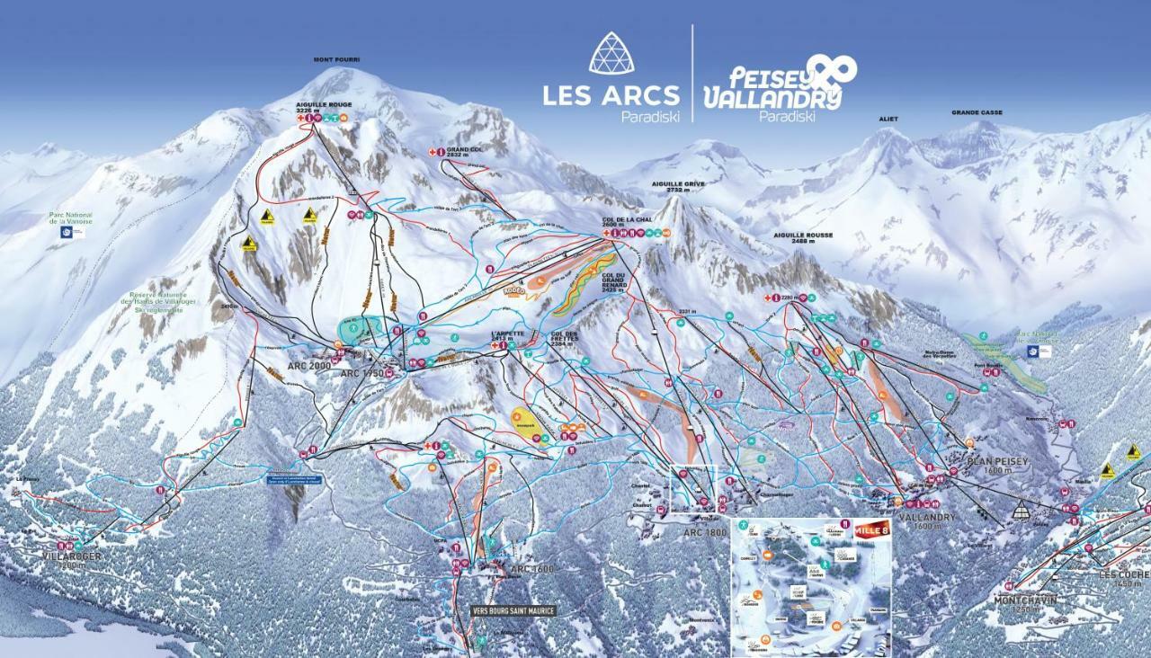 Studio Arc 1800 Skis Aux Pieds Les Arcs  Exterior foto